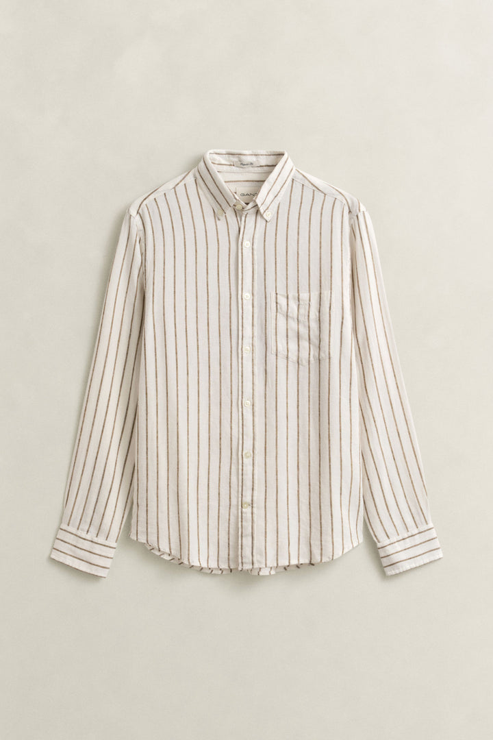 Reg Linen Viscose Stripe Shirt