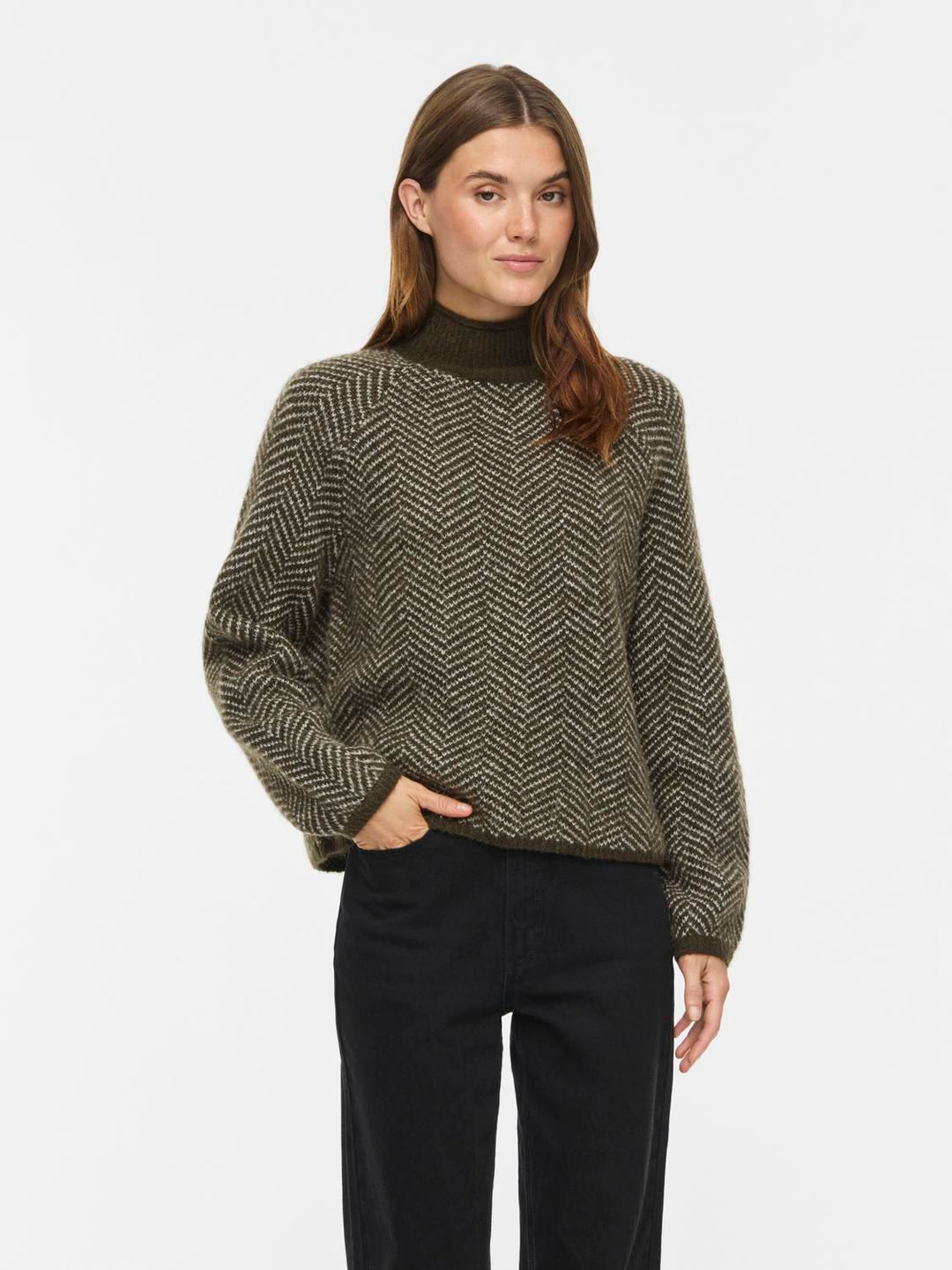 Vilory High Neck L/s Knit Top - Noos