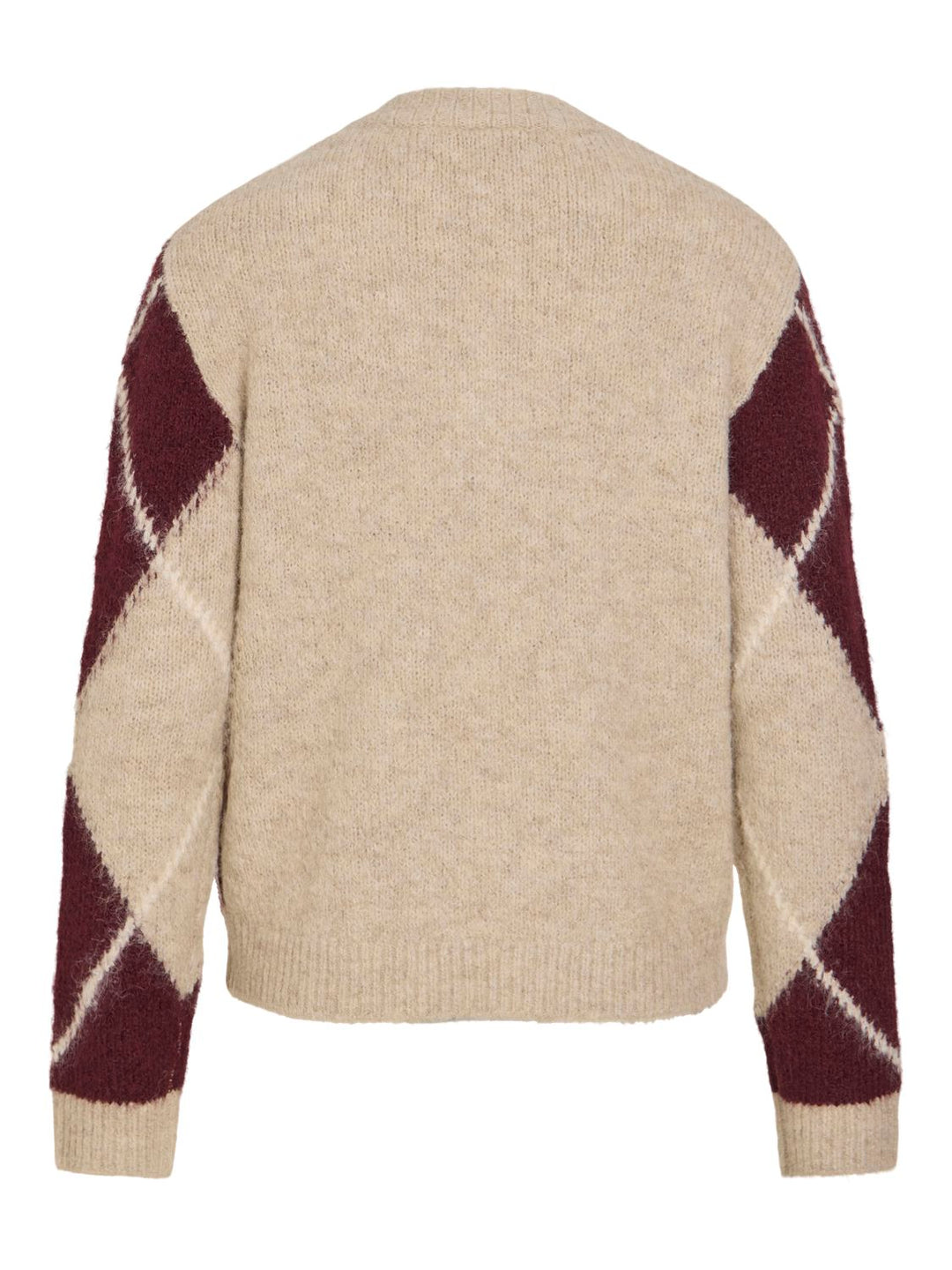 Vitolise V-Neck L/s Check Knit Top/tes