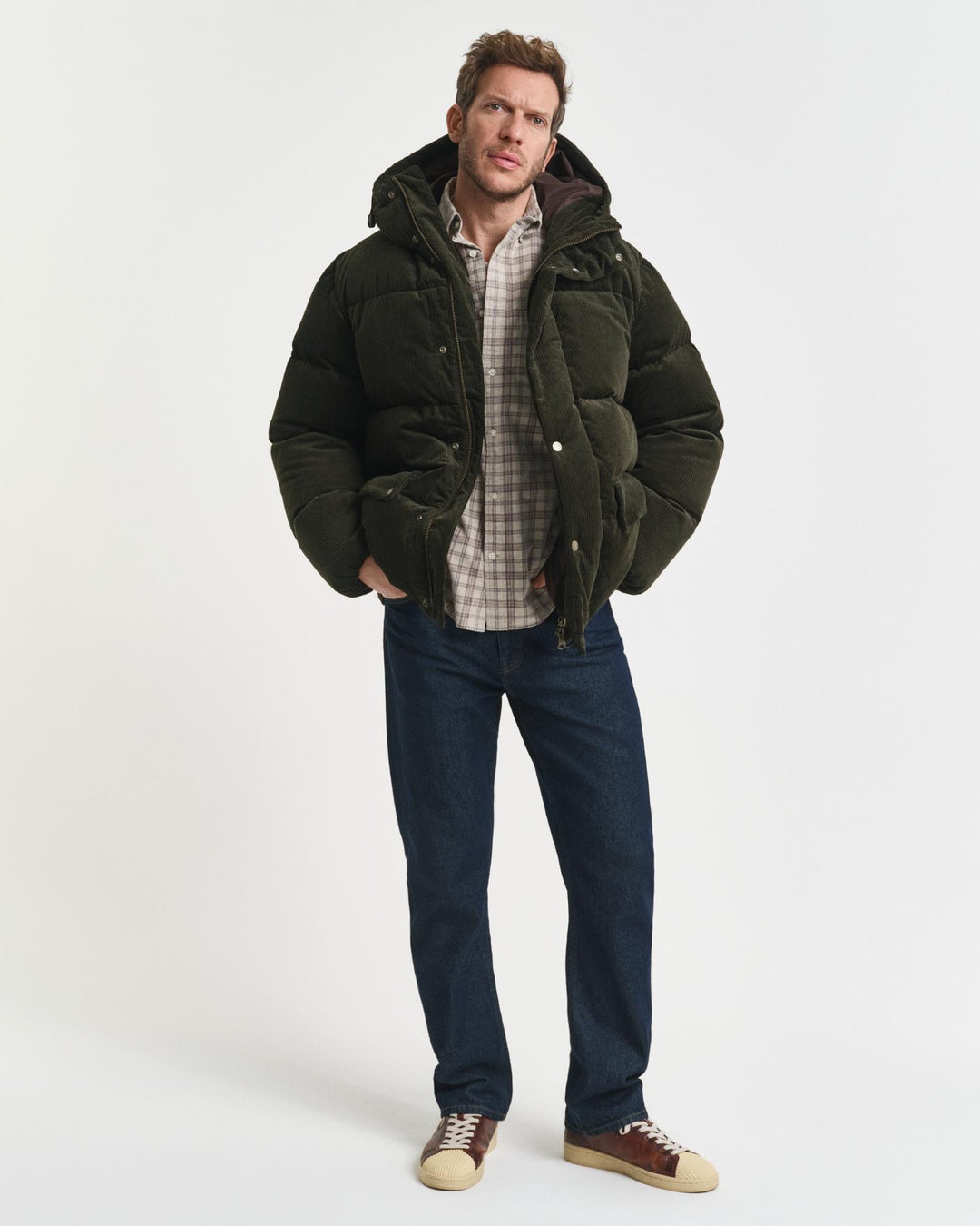 Reg Corduroy Check Shirt