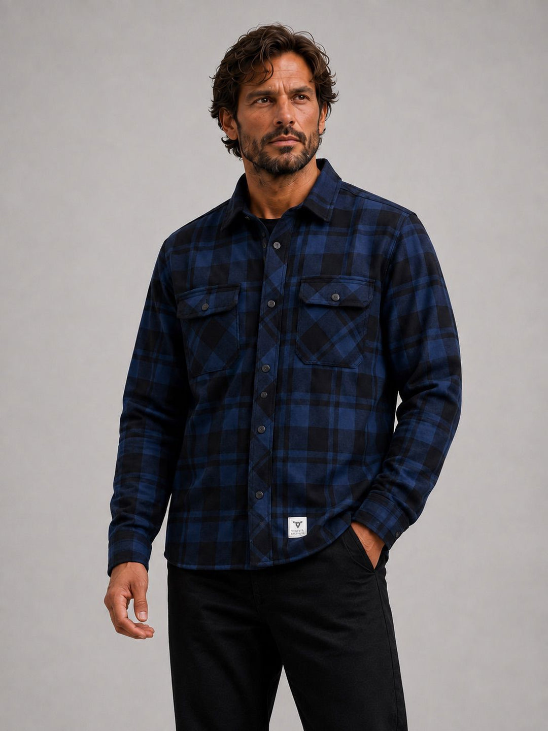 New Adrian Cotton Check Shirt