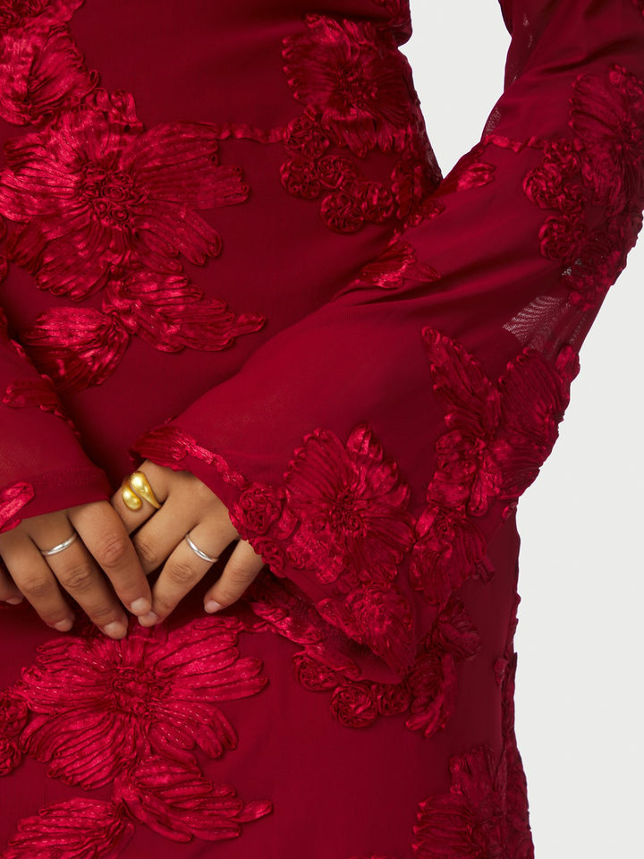 Dirina Big Flower Mesh Dress