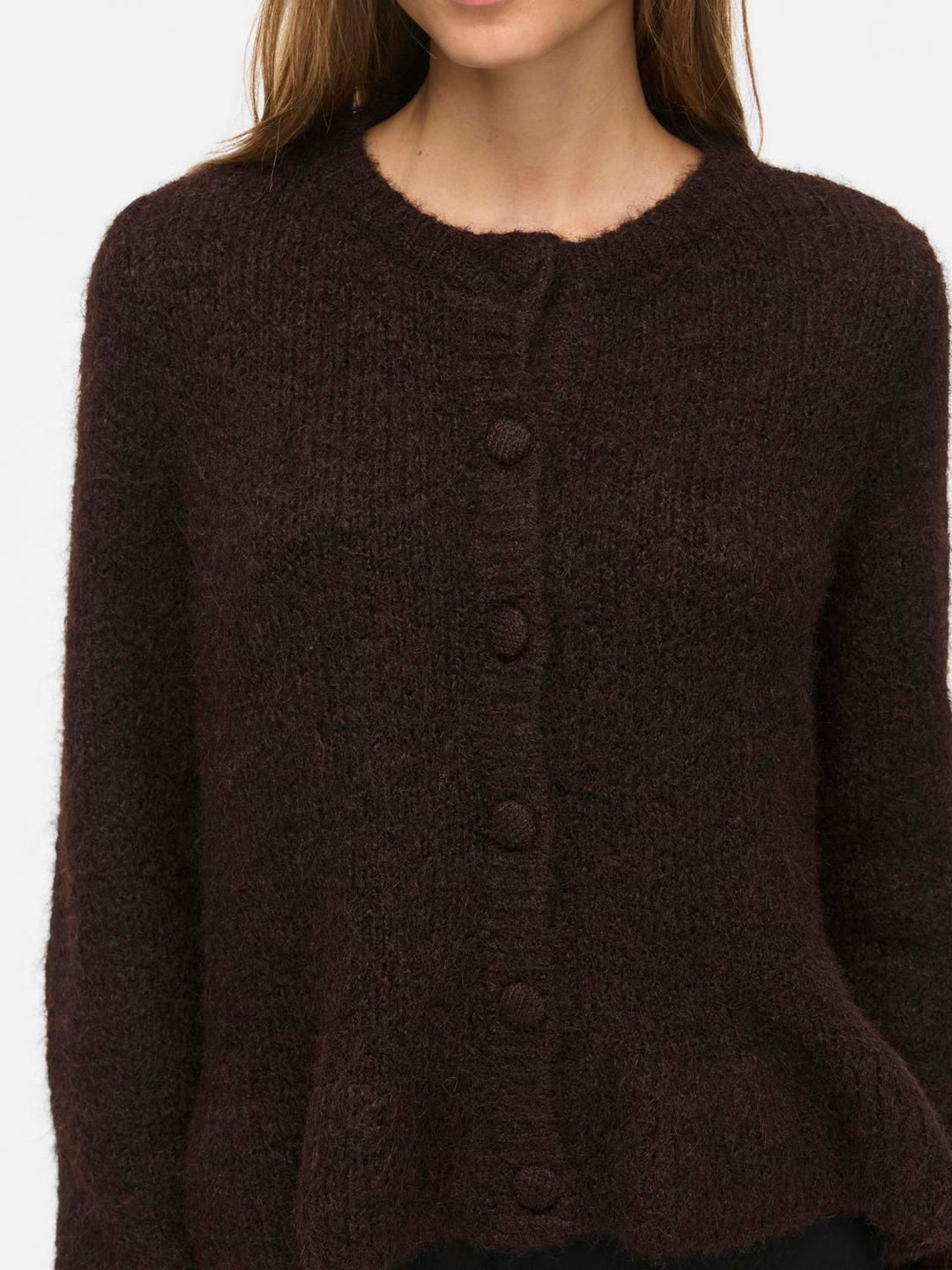 Vibows L/s Flounce Knit Cardigan-Noos