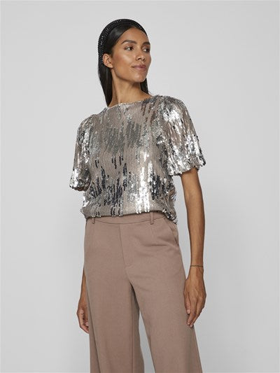 ViAmaya Ss Sequin Top