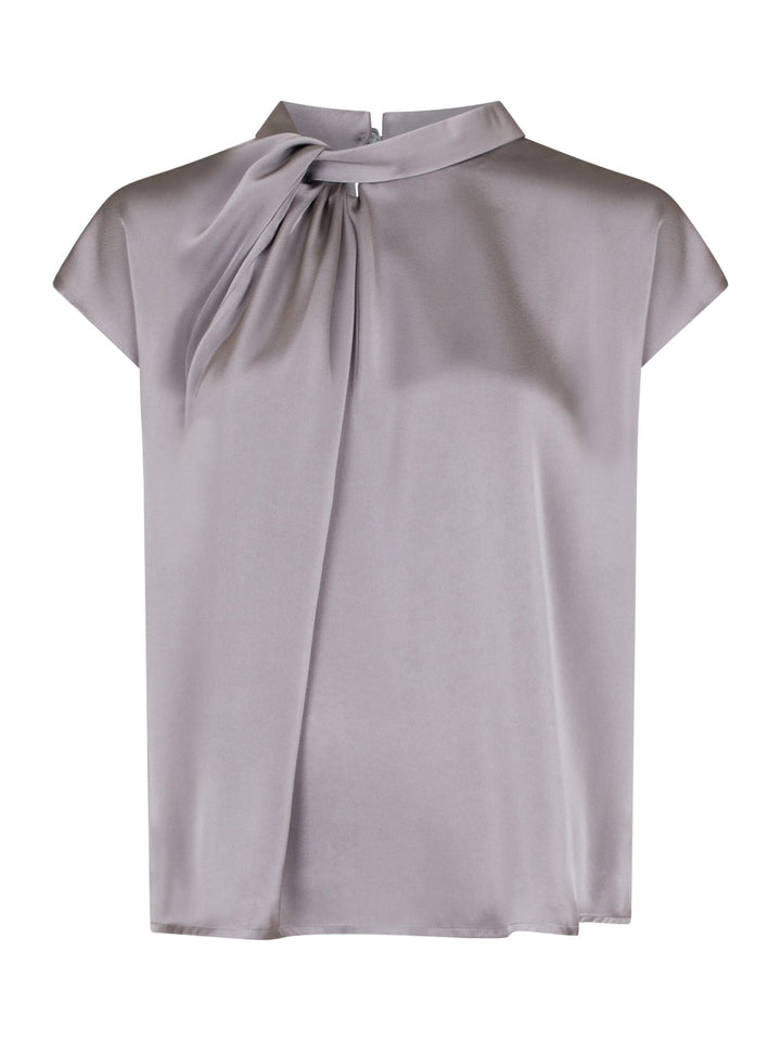 Fleur Drapy Satin Blouse