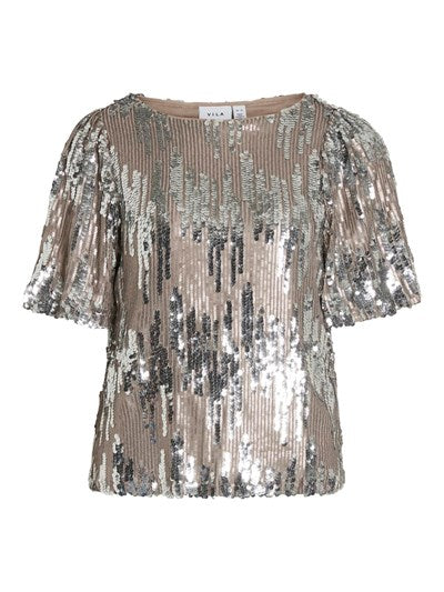 ViAmaya Ss Sequin Top